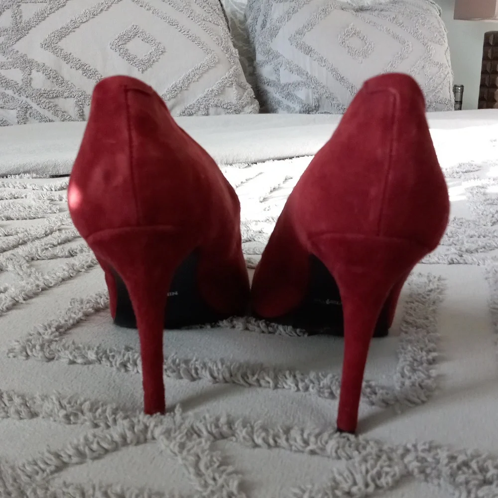 Suede leather heels - Picture 2 of 3